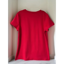 Women's Casual Short-Sleeve T-Shirt with 