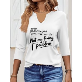 Women'S Casual V-Neck T-Shirt with 